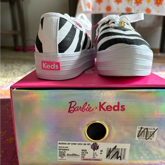 Never worn Barbie x Keds platform shoes size 7